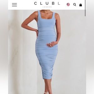 Maternity dress. Size US 4 & Size US 6. Powder Blue. Club London US Website.
